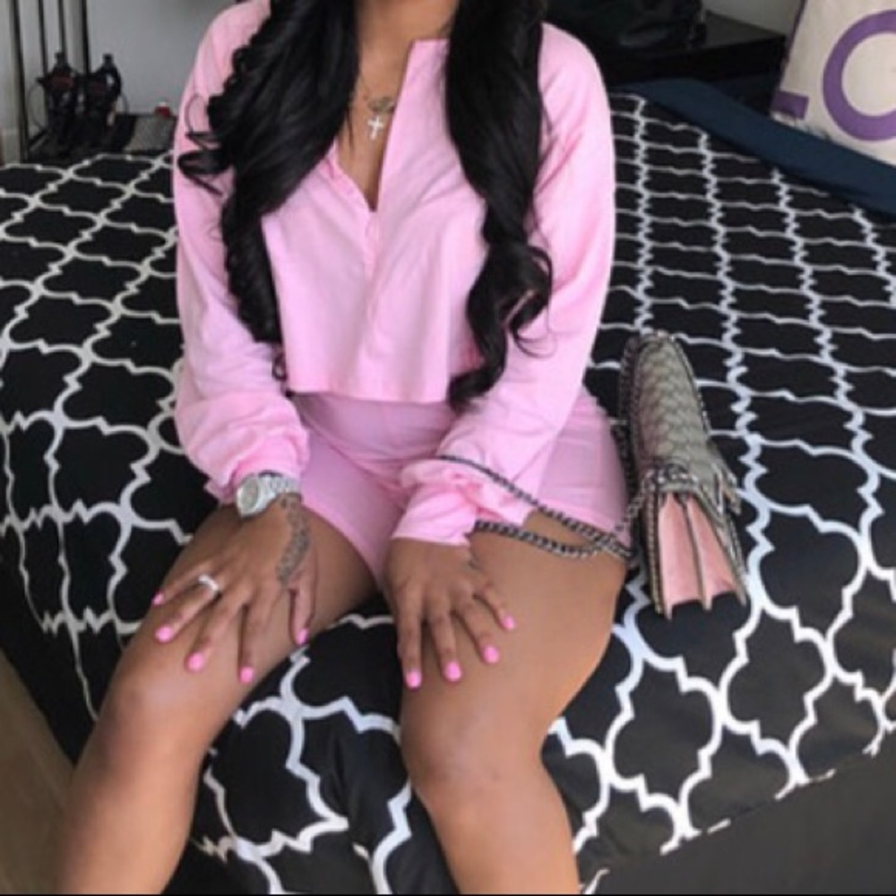 Pink Long Sleeve Summer Set! 🌸